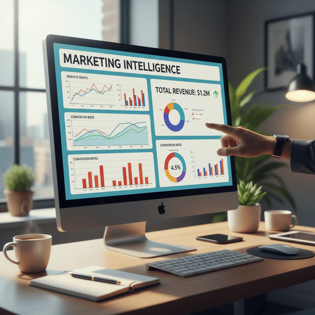 Digital marketing analytics and campaign performance dashboard